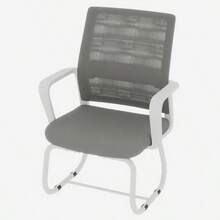 Minimalist Modern Office Chair Metal Frame Soft And Comfortable Home And Office Use Multiple Colors Available - White+Gray + Iron + Nylon Mesh + Polyurethane1 - View 10