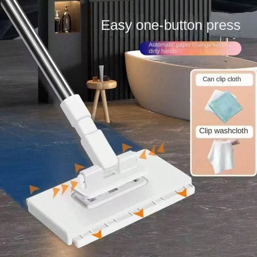 Self-Cleaning Mop, One-Click Fabric Change - Includes 4 Standard Cleaning Cloths - Suitable For Kitchens, Bathrooms, Windows And Floors - Household Mop, Multi-Functional Cleaning Tool, Dusting Mop, Cleaning Mop - One Piece - View 1