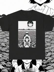 Camiseta unisex con estampado de anime y cannabis, estilo manga japonés, con un diseño de cannabis 420, un regalo para otakus, camiseta de moda moderna.camisas de mujer sudaderas para mujer sueter blusa casual mujer verano vestidos de graduación - Negro - Ver 6
