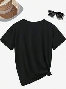 Camiseta de moda con estampado de abuela, diseño único, festival, regalo, camiseta deportiva casual de cuello redondo para mujer, cómoda para las cuatro estaciones, ropa elegante para mujer, ropa barata y linda para mujer, ropa para mujeres curvas, disfraces de máscarada, disfraces - Negro - Ver 3