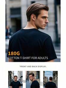Conjunto Casual Navideño para Hombre, Camisetas Gráficas de Tallas Grandes, Cuello Redondo, Manga Corta con Eslógan 'Cruise Together', Diseño Gráfico, Verano - Negro - Ver 2