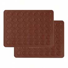 48-Cavity Silicone Macaron Baking Mat, Reusable Silicone Chocolate Muffin/Cookie Mold - Multicolor - View 9