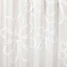 Decor exuberante decoración Ruffle Flor Cortina de Ducha, 72" x 72", Color - blanco - Ver 4