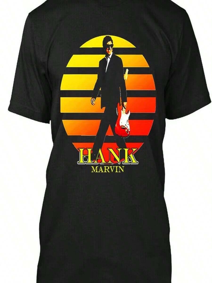 Camiseta de Hank Marvin, músico instrumental y guitarrista británico, tallas S-5XL - Negro - Ver 1