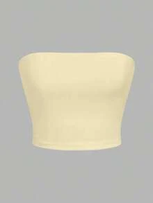 3 piezas Tops femeninos casuales ajustados sin tirantes adecuados para el verano - Multicolor 4 - Ver 3
