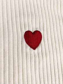 Elegante camiseta de punto de cuello redondo, top de punto minimalista de moda, otoño/invierno - Albaricoque 3 - Ver 3