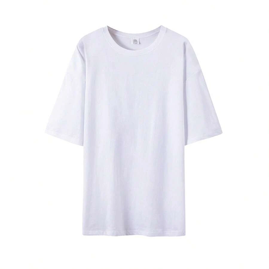 Camiseta con estampado de camisa casual para mujer, manga corta y cuello redondo, moda urbana local de primavera/verano camiseta unisex. GGTW - blanco puro - Ver 1