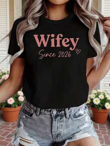 Women's Short Sleeve T-Shirt, Classic Style, Lightweight, Cool, Versatile, Summer, Elegant Design, Casual, Lightweight, For Everyday Summer Wear - 黑色 - 查看 1