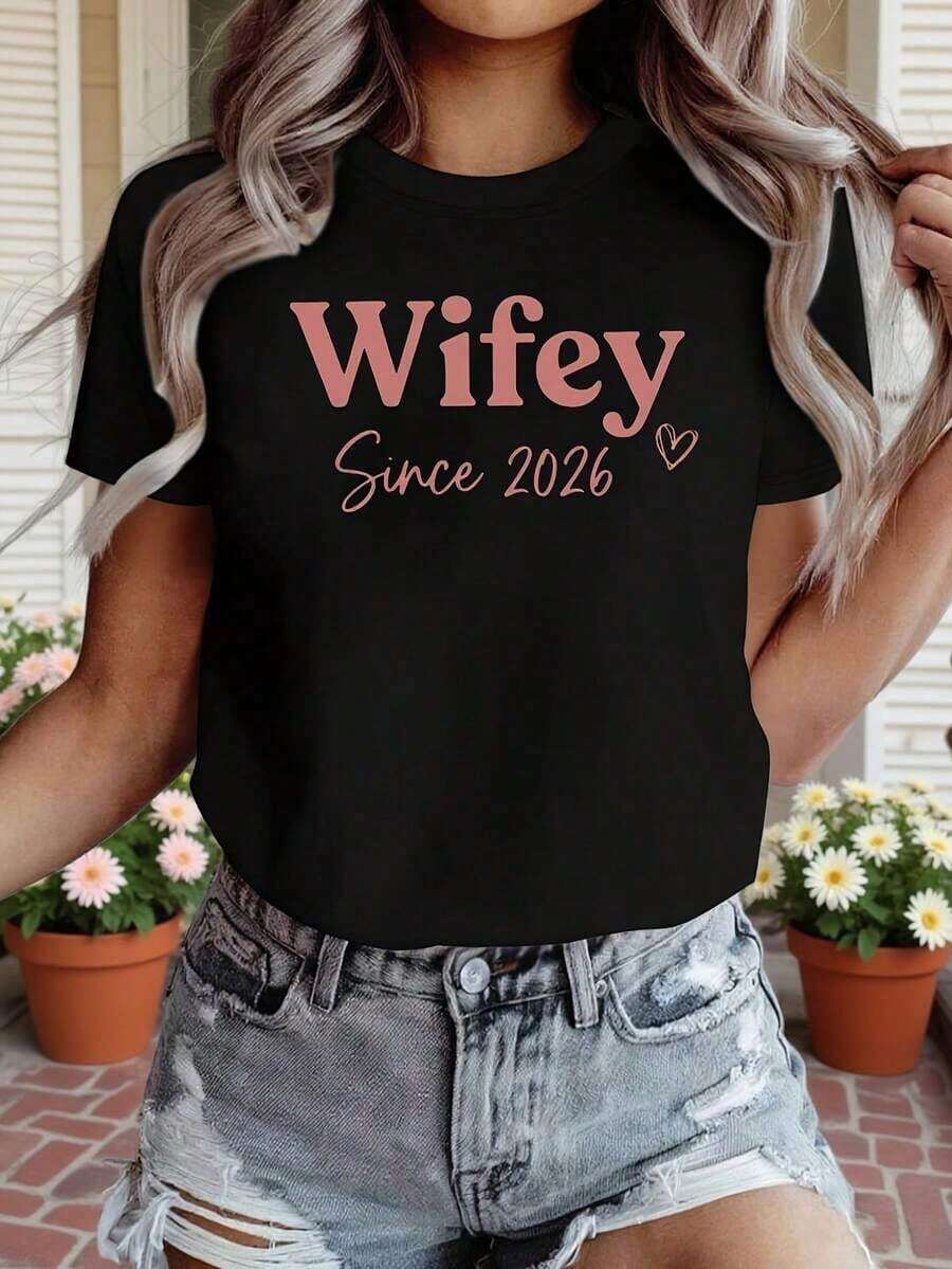Women's Short Sleeve T-Shirt, Classic Style, Lightweight, Cool, Versatile, Summer, Elegant Design, Casual, Lightweight, For Everyday Summer Wear - 黑色 - 查看 1