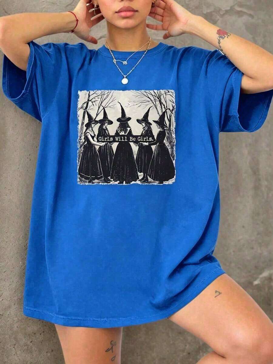 Camiseta con estampado gráfico de fantasma divertido y espeluznante, cuello redondo cómodo, corte relajado e informal, 100% algodón, 160 g/m², peso medio, tela transpirable y agradable para la piel, ideal para fiestas temáticas de Halloween, conjuntos divertidos a juego para mejores amigas, ropa casual para el día a día, camisetas de mujer lindas, ropa gótica para mujer, ropa de algodón para mujer, ropa Y2K para mujer, ropa Y2K para la vuelta al cole, camisetas cuadradas, ropa gótica para mujer, ropa Y2K para mujer, ropa gótica de talla grande para mujer, ropa Y2K para la vuelta al cole, camisetas gráficas de talla grande, ropa rave de talla grande estilo renacentista, top negro, tops de otoño, camisetas divertidas, camisa de algodón, camisetas de mujer lindas, ropa gótica para mujer, ropa - Azul - Ver 1