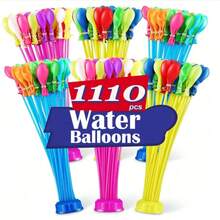 111/1332pcs Water Balloons Quick Fill Water For Pools, Fighting, Water Companions, Water Balloons For Outdoor Family, Friends, Backyard Summer Splash - Multicolor - View 1
