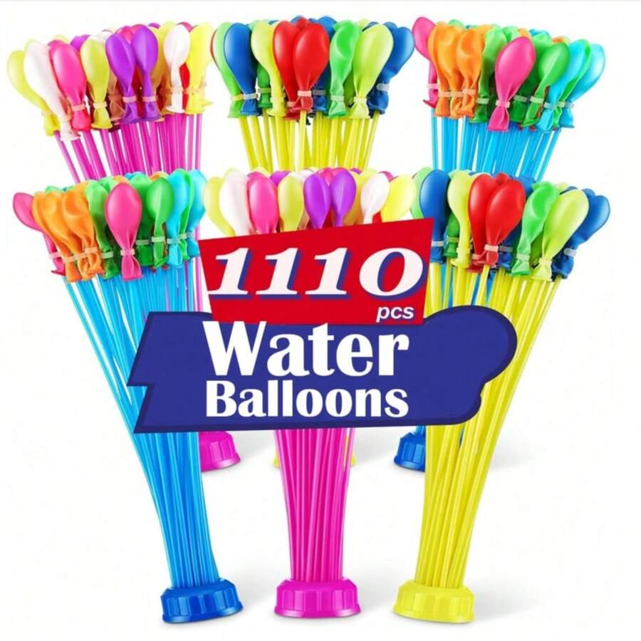 111/1332pcs Water Balloons Quick Fill Water For Pools, Fighting, Water Companions, Water Balloons For Outdoor Family, Friends, Backyard Summer Splash - Multicolor - View 1