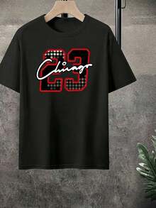 Conjunto de 1 pieza para hombre: camiseta de verano con estampado de letras y videojuegos y pantalones cortos con cintura ajustable y cordón ajustable. - Techo negro - Ver 13