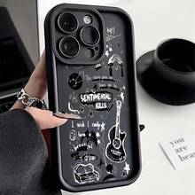 compatible with Appleおよびcompatible with  Pixelシリーズス スマホケース キャラクター  落下防止と滑り止め機能を備えたフルカバーの携帯電話ケース。 ギター レコード ヘッドホン スター 夢 ピアノケース  7 柔らかいTPUシェル素材で作られており、通気性と放熱性に優れ、防塵性も備えています。 プレゼント用・自分用両方に大活躍！感あふれるキュートスマホケース  16 Pro/ 16e/ 12/ 14 Pro Max/ 15 Pro/ 11 Pro Max/ 11/ 13/ Pixel 10/ 16 Plus/ 12 Pro Max/ Pixel 8A/ 17 Pro/Apple  Air/ 17 Pro Max/ 14/ 13 Pro Max/ 14 Pro/ 16 Pro Max/ 11 Pro/ 12 Pro/ 15/ 14 Plus/ 15 Plus/ Pixel 10 Pro/8/ 13 pro/ 15 Pro Max/ 17/ 16 - ブラック - チェックする 4