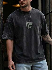 Camisetas Gráficas Colección Verano Hombre Camisetas Gráficas Colección Verano Hombre Camisetas Gráficas Colección Verano Hombre 2026FRACTYR Camiseta de Manga Corta con Cuello Redondo y Esta - Negro 2 - Ver 2