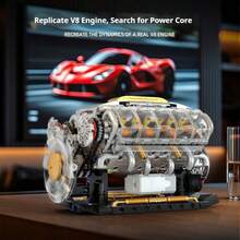 Đồ chơi lắp ráp mô hình động cơ V8 siêu xe sáng tạo, mô hình động cơ V8 tự lắp ráp, mô hình động cơ V8 mini tự chế, dự án lắp ráp STEM dành cho người lớn, đồ chơi giáo dục khoa học vật lý, mô hình trưng bày để bàn, quà tặng sinh nhật, đồ chơi lắp ráp 692 mảnh. - Nhiều màu - Xem 5