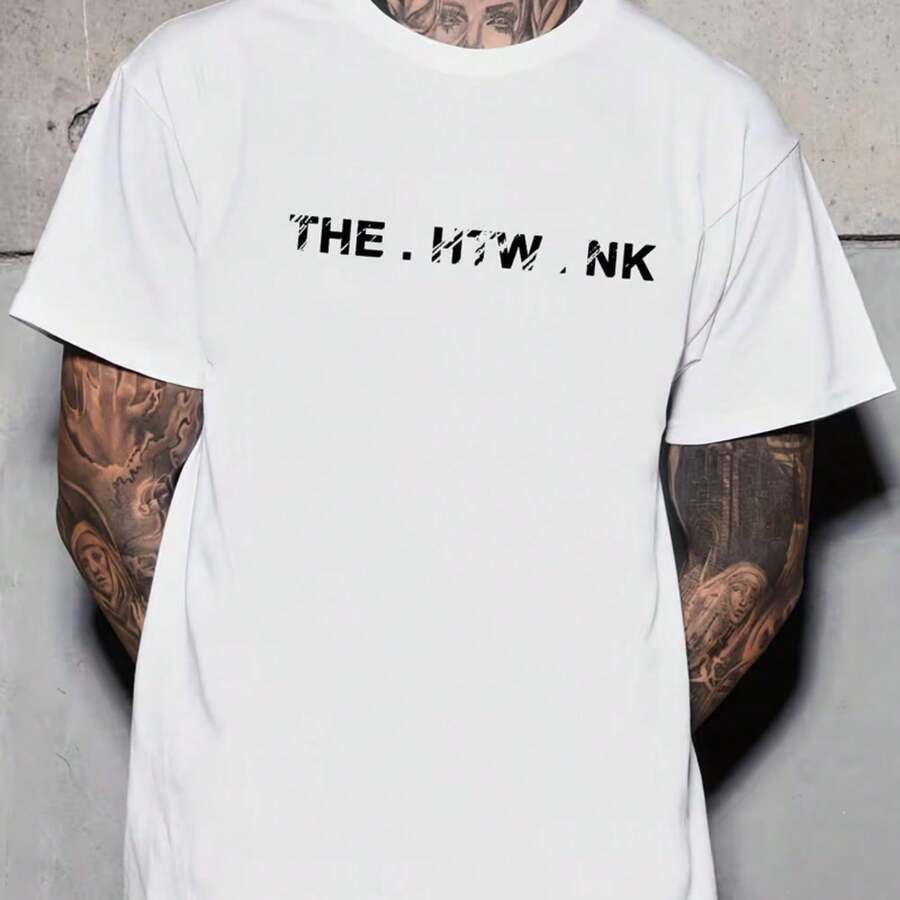 Printed T-Shirt For Men And Women - 白色 - 查看 1