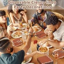 P50 Pcs Cielito Lindo Paper Napkins Barro Themed Party Decorations Mexican Terracotta Clay Paper Napkins Disposable Cinco De Mayo Fiestas Table Decor For Baby Shower Birthday Wedding Plies1 - 棕色的 - 查看 5
