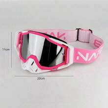 1pc SummerMotorcycle Goggles, Bike Goggles, Adult Ski Goggles, Cycling Goggles, Outdoor Sports Goggles, Snowmobile Goggles, Buggy Goggles, Motorcycle Racing Goggles RRYM - Gọng đen C5/Tròng bạc - Xem 12