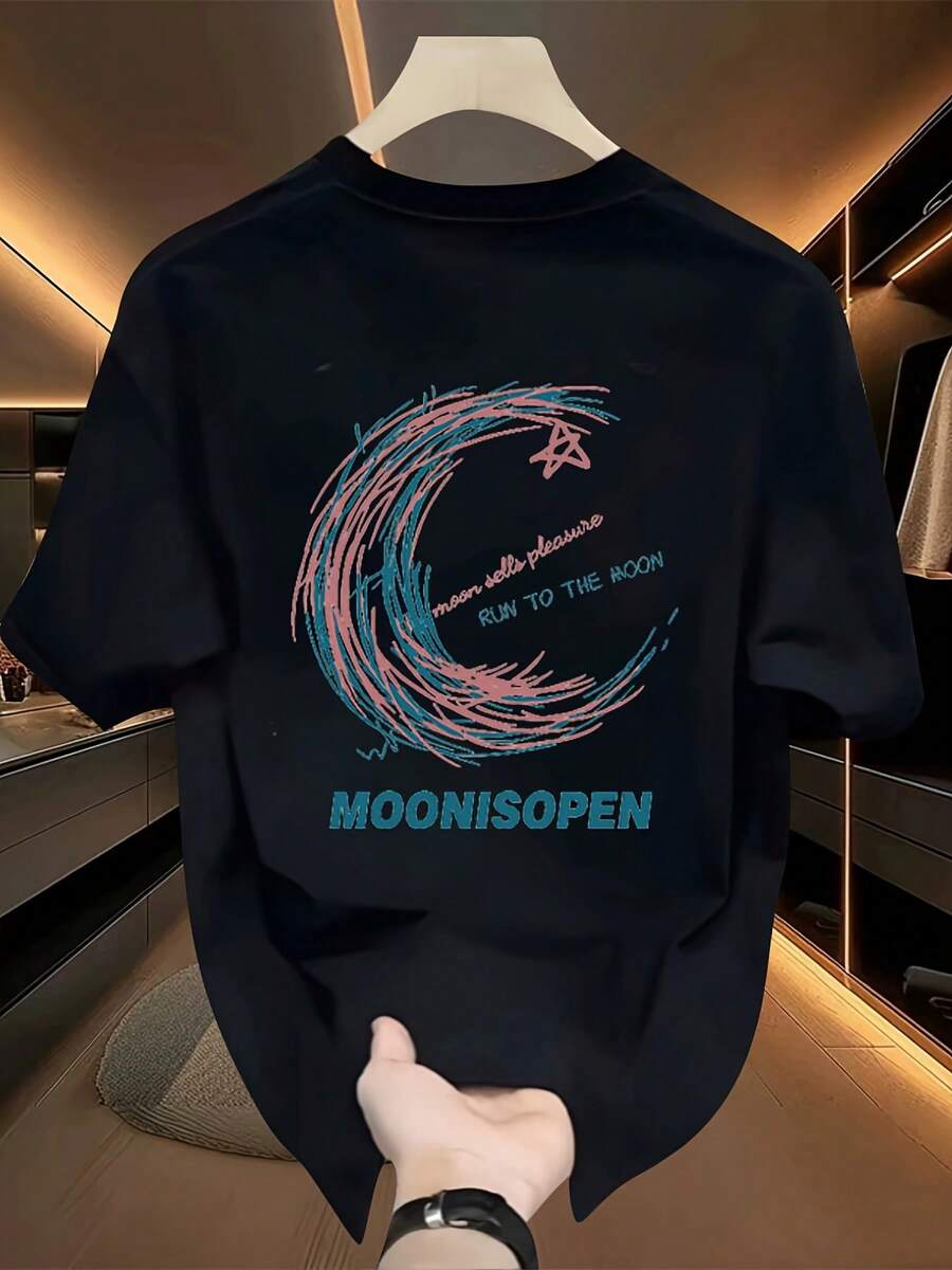 Men'S 100% Graphic T-Shirt - Black - View 1