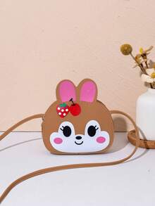1 chiếc túi đeo chéo mini dễ thương cho bé gái, túi nhỏ in hình thỏ và quả anh đào dễ thương, ví đựng tiền xu nhỏ, ví đựng đồ ăn nhẹ, túi đeo chéo du lịch dùng hàng ngày. - Nhiều màu - Xem 19
