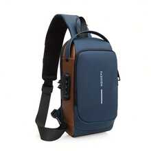 1 pieza Bolso bandolera antirrobo para hombres con cerradura de combinación y puerto USB para uso empresarial y diario - Multicolor - Ver 11