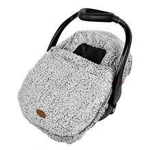 JJ Cole - Funda de Asiento de Coche de Invierno para bebé - Funda de Asiento de Coche de Invierno para Asiento de bebé o carriola - Fundas de Asiento de Coche para bebé con Forro Sherpa cálido - Gris - Gris adorable - Ver 2