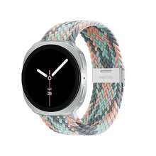 适用于三星 Galaxy Watch8/8 Classic 44mm/40mm/46mm/Ultra 2025 47mm 的编织金属表扣,可调节表带,Galaxy Watch 8 表带 - 彩色 - 查看 15