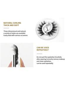 MAANGE 3 Pairs Self-Adhesive Mixed Style Delicate Cartoon False Eyelashes, Suitable For Daily Use And Travel - Multicolor - View 7
