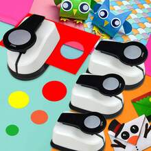 4pcs Circle Paper Hole Puncher Cutter Tool Set Daily Fashion Circle Shapes 1.38 Inch 3.5cm 1.1 Inch 2.8cm 0.87 Inch 2.2cm 0.71 Inch 1.8cm DIY Portable Suitable For Paper Crafts For Cardmaking For Scrapbooking For Journaling For Student - 4pcs Circle Cutter Paper Hole Punchers Set - View 4