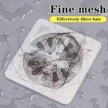 Strong Adhesive Mesh Drain Hair Catchers 10 Pack, Disposable Stick-On Filters For Laundry, Sink And Bathroom Floor Drains - 1 - View 7