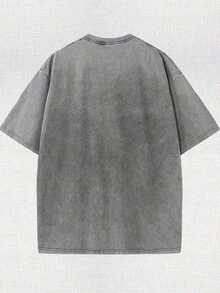 Disney Mickey Mouse Classic Pose Vintage Washed Black Oversized Cotton T-Shirt, Retro Loose Fit Tee For Women Men, Perfect For Disney Fans, Daily Wear & Gift - Grey - View 2
