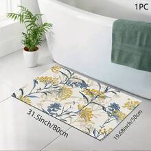 1pc Minimalist Floral Print Absorbent Mat/Drying Mat For Coffee Maker, Tableware - Polyester Absorbent Desktop Protective Mat With Rubber Anti-Slip Pad, For Kitchen Counter Decor, Home Bar And Dining Table - Multicolor - View 12