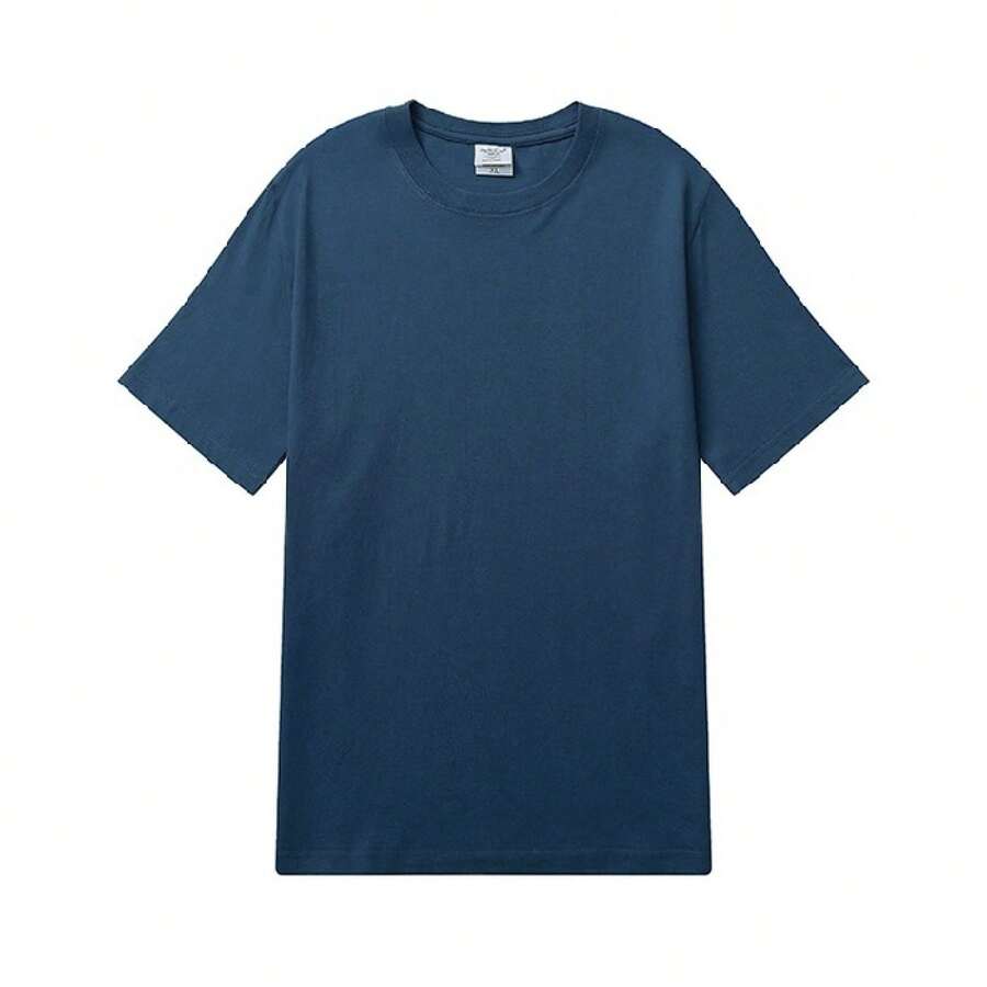 Women's Casual Printed T-Shirt, Short Sleeves, Round Neck, Spring/Summer Urban Fashion Unisex T-Shirt. WHZ8 - 藏青 - 查看 1