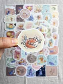 50PCS Disney Genuine Authorized Winnie The Pooh Sticker Fresh Elegant Style Art Interesting Holiday Gift Collection Decorative Scrapbook Phone Case Pencil Case Laptop Decal - 1 Set - View 11