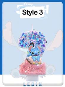 Disney 这款史迪奇主题闪光数字生日蜡烛，采用梦幻般的蓝粉双色闪光设计，并饰有精致的3D史迪奇小人偶。数字0-9可选，这些慢燃蜡烛为主题蛋糕和庆祝活动增添了一抹神奇而怀旧的气息，是所有年龄段《星际宝贝》粉丝的完美之选。 - 多款 - 查看 17