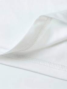 1 camiseta unisex con estampado de conejo - suave, transpirable, ligera, de manga corta y cuello redondo, con lazo rosa y estampado de cara de conejo, deportiva e informal, 180g 100% algodón. - Blanco - Ver 5