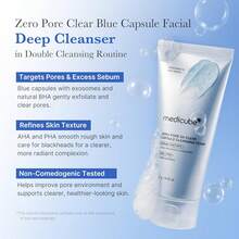Medicube Zero Pore Clear Blue Capsule Facial Deep Cleanser For Skin Texture, Blackhead & Pore Care | AHA, BHA & PHA For Double Cleansing, Daily Gentle Face Wash, Korean Skincare | 120g / 4.23 Oz - Zero Capsule(AHA+BHA+PHA) - View 2