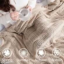Fluffy Knitted Tassel Blanket, Lightweight Soft Comfortable For Bed, Sofa, Chair - Light Curry Color - View 9