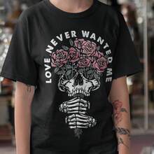 Camiseta unisex El Amor Nunca Me Quiso, Camiseta, Ropa, Estética, E-Girl, Ropa Gótica, Ropa, Alternativa, Gótico, Camiseta E-Girl camisas de mujer. - Negro - Ver 6