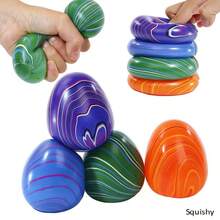 Schylling Đồ chơi bóp hình trứng xoáy, unisex, cực mềm mại và dễ bóp, chất liệu TPR, đồ chơi giảm căng thẳng và lo âu, kiểu xoáy cẩm thạch, lý tưởng cho gia đình, văn phòng và làm quà tặng. - Nhiều màu - Xem 8