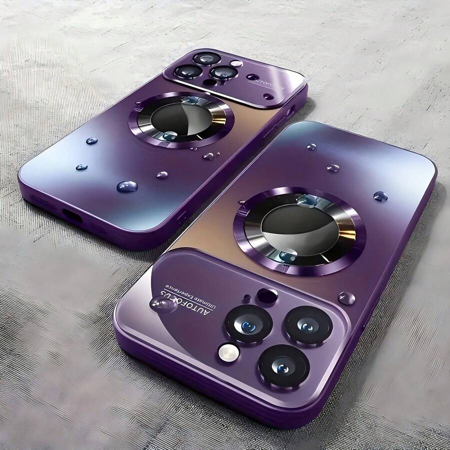[24h Shipping From MX][24h Shipping From MX]Phone Case: Magnetic Case With Mirror Frame And Large Window, Suitable For The Latest 16 15 14 13 Pro Max IP13ProMax IP14ProMax Models, Mobile Phone Case With Large Window. - 紫色 - 查看 1