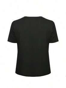 Camisetas Casuales con Estampados para Mujer - Lema de Auto-Acogida - Con "Estoy Hermosamente Rota" |     Camiseta de Algodón de Manga Corta para Mujer, Estilo Casual, Holgada, con Estampado de Letras de Energía Positiva, Ropa de Verano, Tops de Moda para Mujer, Adecuada para primavera, verano y otoño. - Negro - Ver 2