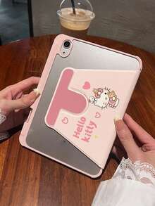 SANRIO Hello Kitty 保护套，360°旋转支架，可爱卡通保护套，带自动唤醒/睡眠功能，柔软TPU背壳防震，适用于iPad 10.9/11/12.9英寸 - 彩色 - 查看 3