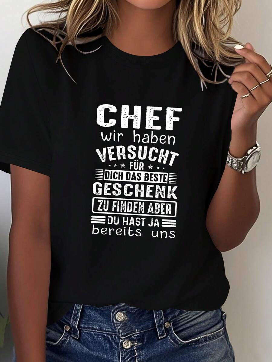 Camiseta de Mujer Pura y Cómoda para Aficiones Interesantes - Negro - Ver 1