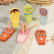 Montessori Sensory Early Education Math Learning Sticks, Color Recognition Matching Board Wooden Peg Game Educational Toys For Kids - Multicolor - View 12
