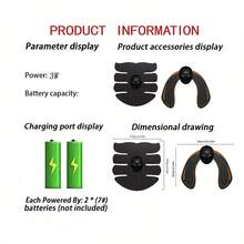 AXH. EMS Muscle Stimulator Full Body Massage Relaxation Tool, Replacement Conductive Gel - Black - View 7