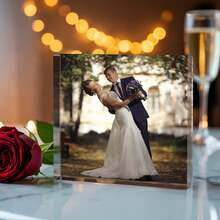 Personalized Acrylic Photo Frame, Customized Acrylic Photo Display Stand, Valentine's Day Gift (For Him/Her), Couple Photo Frame - Multicolor - View 3