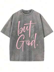 1 pieza para ropa casual de mujer, no hay otras opciones, pero Dios creó este camino. Clásico, Retro, Moda, Casual, Novedoso. Cuatro Estaciones Sencillas y Multifuncionales. Dios te otorgará buena suerte en todos los ámbitos. Ropa Urbana con Estampado de Letras de Dibujos Animados, Estilo Coreano, Cómoda, Retro, Versátil para Viajes Diarios, Ropa de Mujer Y2k. Camiseta de manga corta de cuello redondo, ajustada, negra, estilo punk de nicho, de la serie retro lavada, de algodón cómodo. Crea fácilmente ropa retro casual, adecuada para el transporte diario, salidas informales y uso diario. Ropa de Mujer Estilo Retro Clásico. 180g Algodón 100% - Gris - Ver 1