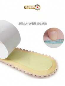 Women's Summer Anti-Slip Breathable High Heel Shoes, Thin Disposable Half-Length Flip Flops, Japanese Self-Adhesive Shoe Insoles - Apricot - View 4